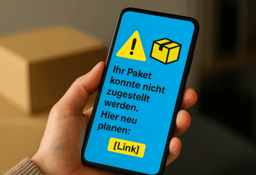 Gefälschte Paketnachricht