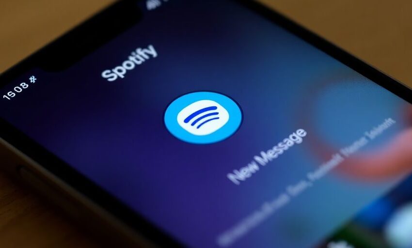 Spotify-App mit Chat-Symbol