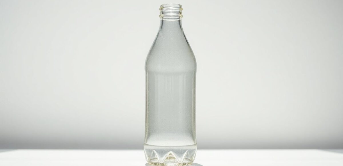 Leichtere Glasflasche für Saft