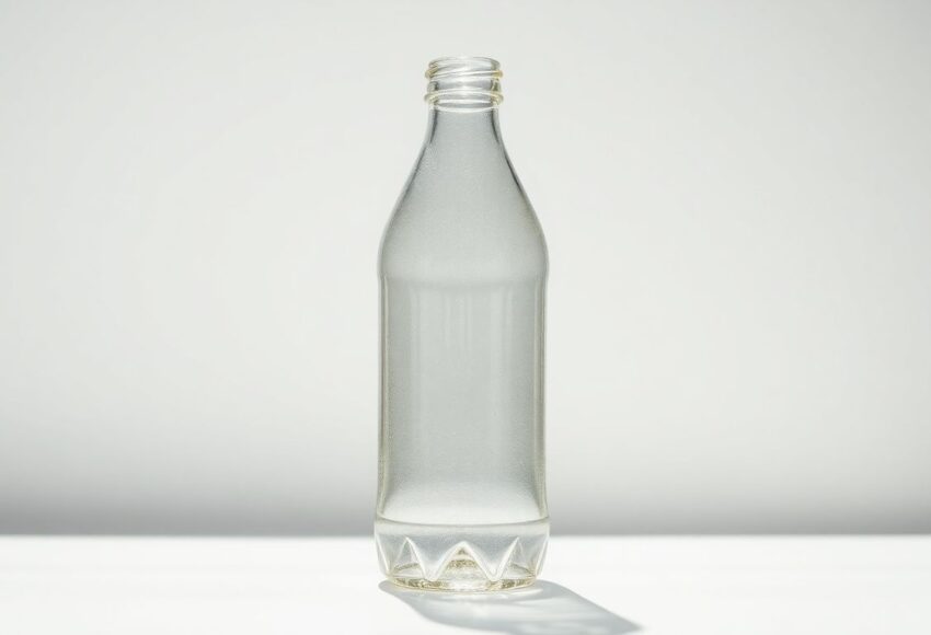 Leichtere Glasflasche für Saft