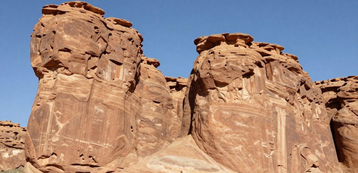 Beeindruckende natürliche Felsformationen, geformt von Wind und Wasser.