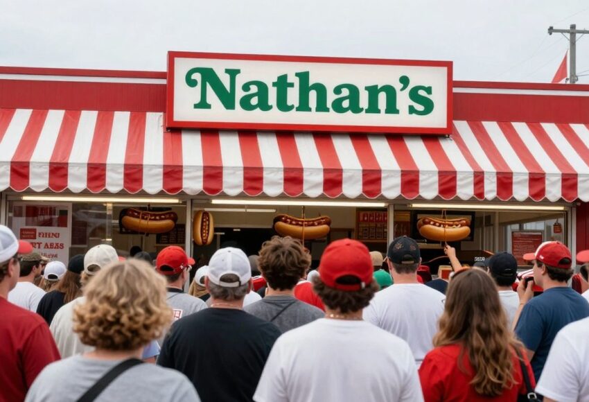 Nathan's Famous Hot Dog Stand und Esswettbewerb