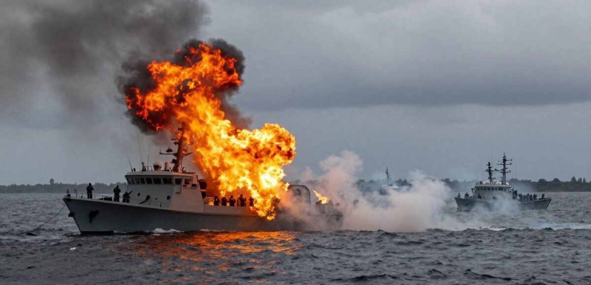 US-Patrouillenboot vor Kuba unter Beschuss im Meer