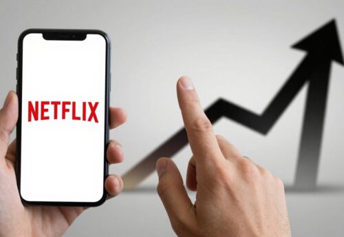 Netflix-Preiserhöhung in Deutschland: Pfeil zeigt nach oben.